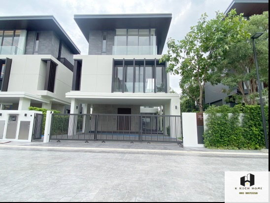 Houses for sale : For sale, large 3-storey detached house with elevator and swimming pool, Mekha Ramintra, near Fashion Island and Pink Line, Ramintra 83 Station, 1 Km.