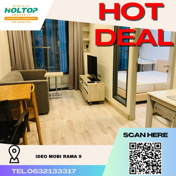 #K282 For rent  Ideo Mobi Rama 9 near MRT Rama 9  ready to move 
