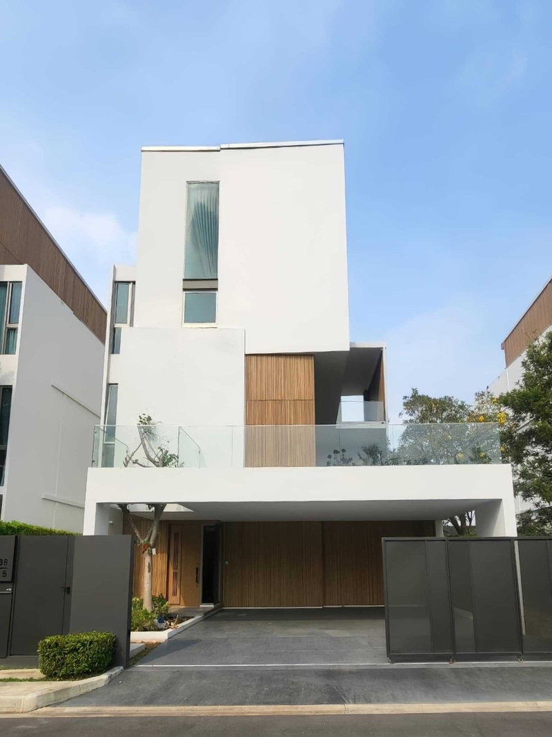 Houses for rent : HVPR104 for rent, single house, Vive Rama 9, 3 floors, usable area 324 sq m., size 72 sq m., 3 bedrooms, 4 bathrooms, 210,000 baht 064-959-8900