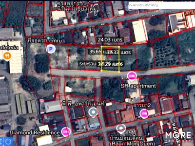 Land for sale U.S. Consulate General Chiang mai : Land for sale, behind Chiang Mai Rajabhat University, 2 ngan 20 sq wah. (ID:144LS)