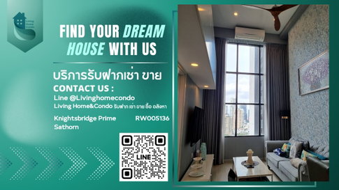 For rent Knightsbridge Prime Sathorn คอนโดแต่งสวย พร้อมอยู่ Free ทำความสะอาด 2 ครั้งต่อเดือน LH-RW005136