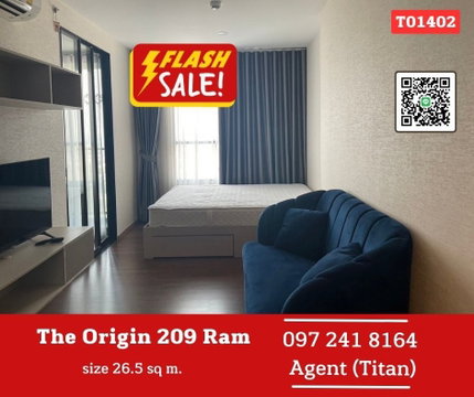 🔥🔥ด่วนจ้าาาThe origin ram 209 interchange ห้องสวยๆพร้อมwalk in closet วิวดีไม่ร้อน🔥🔥