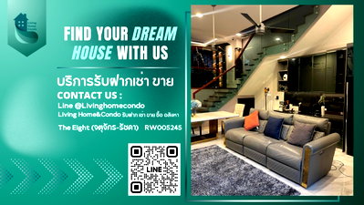 Townhouses for rent Thailand Cultural Centre  : For rant, 3.5-storey luxury townhouse, The Eight (Chatuchak-Ratchada), modern style - RW005245