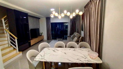 Houses for rent Ramkhamhaeng University : Townhome for rent, The Connect UP3 project Lat Phrao 126, 3-story townhome in a prime location in the Lat Phrao area.