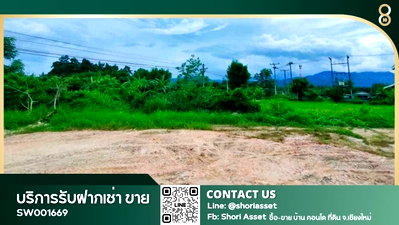 Land for sale Chiang Mai : Land for sale in Mae Rim Land with a city plan of white and green, mountain views, good atmosphere, complete utilities. - SW001669