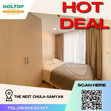 #R269 For rent The Nest Chula-Samyan The Nest Chula-Samyan Room type: 1 bedroom, 1 bathroom Room size 27.61 sq.m.