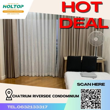 #R248 ให้เช่า Chatrium Riverside Condominium ชาเทรียม ริเวอร์ไซด์ รูปแบบห้อง 1 ห้องนอน 1 ห้องน้ำ ขนาด 63 ตารางเมตร