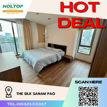 #R293 ให้เช่า The Silk Sanam Pao ซิลค์ สนามเป้า รูปแบบห้อง 2 ห้องนอน 2 ห้องน้ำ ขนาดห้อง 79 ตรม. รีโนเวทใหม่ ชั้น 7