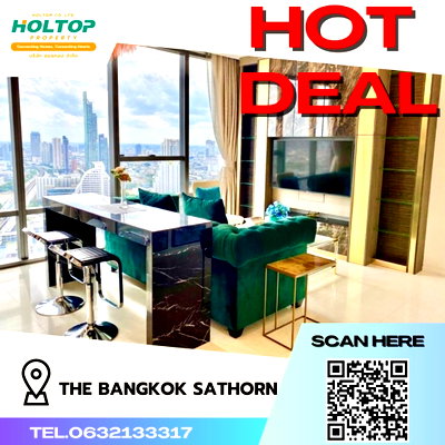 คอนโดให้เช่า : #S382 ให้เช่า The Bangkok Sathorn  เดอะแบงค์ค็อก สาทร  รูปแบบห้อง 1 ห้องนอน 1 ห้องน้ำ ชั้น36 ขนาด64.47ตรม 
