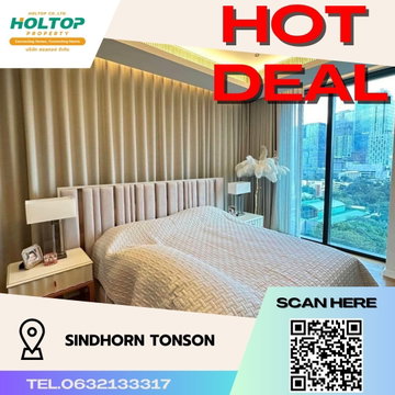 #S420 For rent Sindhorn Tonson  Sindhorn Tonson Room type 2 bedrooms, 2 bathrooms 14th floor, size 106 sq m