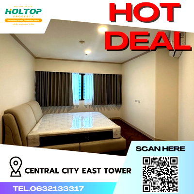 คอนโดให้เช่า : #S409 ให้เช่า Central City East Tower  เซ็นทรัล ซิตี้ อีสท์ ทาวเวอร์  รูปแบบห้อง 2 ห้องนอน 2 ห้องน้ำ  ชั้น18 ขนาด135ตรม 
