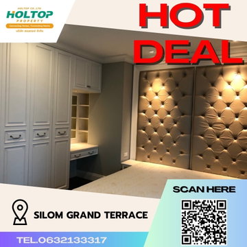 #S458 ให้เช่า Silom Grand Terrace สีลม แกรนด์ เทอเรซ รูปแบบห้อง 2 ห้องนอน 1 ห้องน้ำ ชั้น18 ขนาด76 ตรม