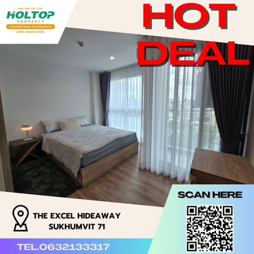 #R419 For rent The Excel Hideaway Sukhumvit 71  The Excel Hideaway Sukhumvit 71 Room type 2 bedrooms, 2 bathrooms Size 58.5 sq.m.