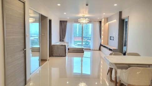 LTHC11073-Supalai Riva Grande Rama 3 CONDO FOR RENT Size 128 Sq. m. 2 beds 2 baths Near BTS Saint Louis Station. ONLY 65k/month
