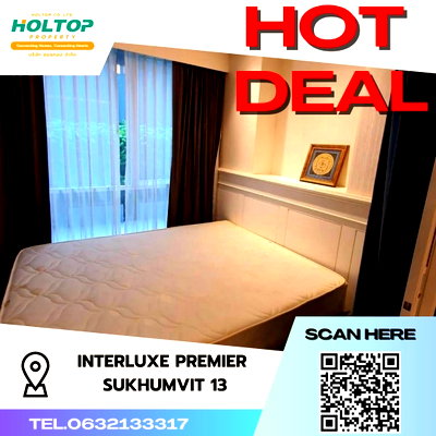 คอนโดให้เช่า : #S511 ให้เช่า InterLux Premier Sukumvit 13  อินเตอร์ลักส์ พรีเมียร์ สุขุมวิท13 รูปแบบห้อง 1 ห้องนอน 1 ห้องน้ำ  ชั้น1 ขนาด30 ตรม