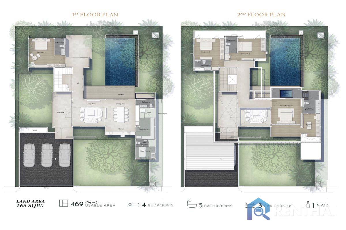 รูป บ้านหรูสไตล์โมเดิร์นบนเนินเขาในพัทยา วิวสวยที่สุด - รูปที่ 5/25
