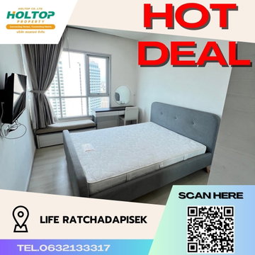 #S607 ให้เช่า Life Ratchadapisek  ไลฟ์ รัชดาภิเษก  รูปแบบห้อง 1 ห้องนอน 1 ห้องน้ำ  ชั้น29 ขนาด32ตรม 