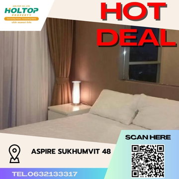 #S664 ให้เช่า Aspire Sukhumvit 48  แอสปาย สุขุมวิท48  รูปแบบห้อง 1 ห้อวนอน 1 ห้องน้ำ  ชั้น5 ขนาด35ตรม