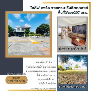 Urgent sale, single house, large area and the largest house in the project, iLife Park Village, Khlong 4, Khlong Luang, Pathum Thani