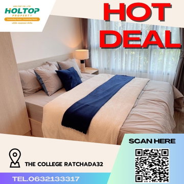 #R863 For rent The College Ratchada32 The College Ratchada 32 Room type 1 bedroom 1 bathroom Room size 28 sq.m. 3rd floor