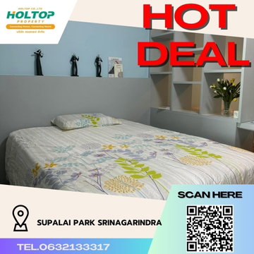 #R909 For rent Supalai Park Srinagarindra  Room type Studio Room size 37 sq.m. 16th floor,