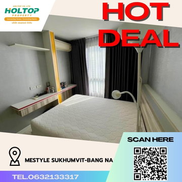 #R947 ให้เช่า Mestyle Sukhumvit-Bang Na   มีสไตล์ สุขุมวิท-บางนา รูปแบบห้อง 1 ห้องนอน 1 ห้องน้ำ ขนาดห้อง 35 ตรม.  ชั้น 7 อาคาร 3 