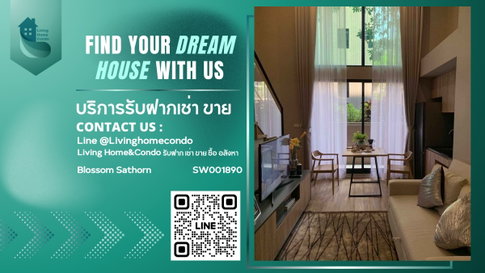 For sale Blossom Sathorn Condo in the city center Duplex room, high ceiling - SW001890