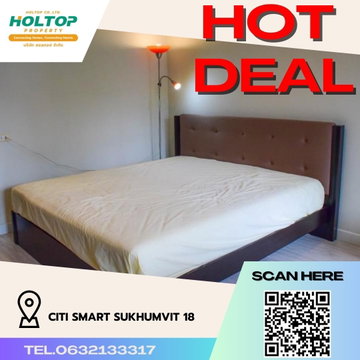  #R986 For rent Citi smart Sukhumvit 18  Room type Studio Room size 40 sq.m. 6th floor