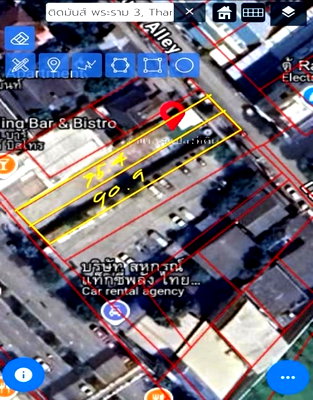 Land for sale Chan Road : LTHC11230–Land FOR SALE at Rama 3 yannawa Front plot 166 sq. w. 70.052 MB. Back plot 662 sq. w. 196 MB. Total Selling 266 MB.