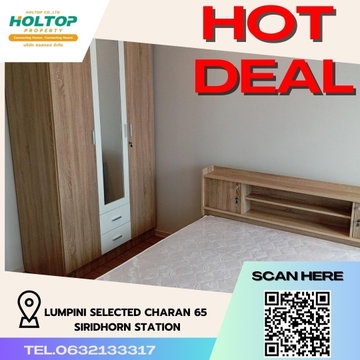 #R1171 For rent Lumpini Selected Charan 65 - Siridhorn Station Room type Studio Room size 23 sq.m. 4th floor
