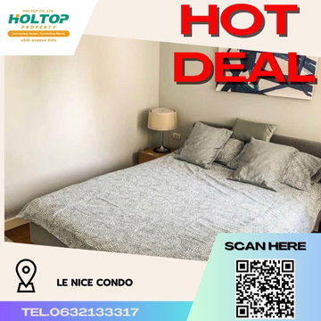 #R1164 ให้เช่า LE NICE CONDO เลอนีซ เอกมัย รูปแบบห้อง 1 ห้องนอน 1 ห้องน้ำ ขนาดห้อง 37 ตร.ม ชั้น 7