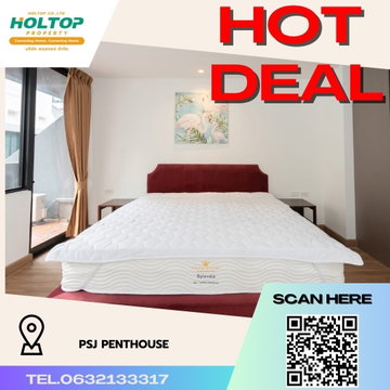 #R1184 For rent PSJ Penthouse PSJ Penthouse Sukhumvit Room type 3 bedrooms 3 bathrooms Room size 111 sq.m. 4th floor