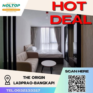 #S1192 For rent The Origin Ladprao-Bangkapi  The Origin Ladprao-Bangkapi Studio room type 8th floor, size 23 sq m