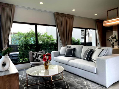 บ้านเดี่ยวให้เช่า : ให้เช่า บุราสิริ กรุงเทพ กรีฑา 4นอน แต่งครบพร้อมอยู่