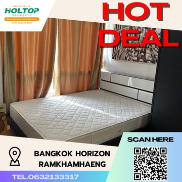 #S1212 ให้เช่า Bangkok Horizon Ramkhamhaeng แบงค์คอก ฮอไรซอน รามคำแหง รูปแบบห้อง 1 ห้องนอน 1 ห้องน้ำ ชั้น15 ขนาด40ตรม
