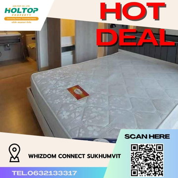 #R1357 ให้เช่า Whizdom Connect Sukhumvit วิซดอม ค็อนเน็ค สุขุมวิท รูปแบบห้อง 1 ห้องนอน 1 ห้องน้ำ ขนาดห้อง 27 ตรม. ชั้น 18