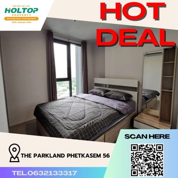 #R1515 For rent The Parkland Phetkasem 56  Room type 1 bedroom 1 bathroom Room size 30 sq m.
