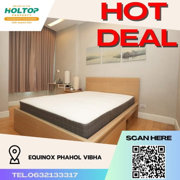 #R1572 ให้เช่า Equinox Phahol Vibha อีควิน็อคซ์ พหล-วิภา รูปแบบห้อง 1 ห้องนอน 1 ห้องน้ำ 1 ห้องนั่งเล่น 1 ห้องครัว ขนาดห้อง 40 ตรม. ชั้น 33