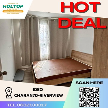 #S1615 For rent Ideo Charan 70 - Riverview Ideo Charan 70-Riverview Room type 1 bedroom 1 bathroom 11th floor, size 31.15 sq m