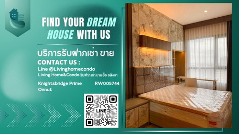 For rent Knightsbridge Prime Onnut แต่งสวย หรูหรา พร้อมเข้าอยู่ LH-RW005744
