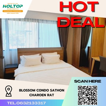 #R1858 ให้เช่า Blossom Condo Sathon-Charoen Rat