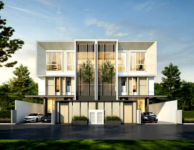 บ้านแฝด ถนนพระราม 2 : The Blisz SIGNATURE พระราม 3 - ดาวคะนอง LUXURY TWINHOUSE& PREMIUM TOWNHOME บ้านแฝด 3.5 ชั้นพร้อมสระว่ายน้ำ 36.3 ตร.วา 3 ห้องนอน 4 ห้องน้ำ 14.59 ลบ.