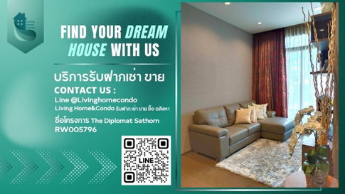 For Rent The Diplomat Sathorn คอนโดหรู ห้องตกแต่งสวย เฟอร์นิเจอร์ครบ LH-RW5796