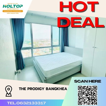 #S1907 For rent The Prodigy Condo MRT Bangkhae The Prodigy MRT Bangkhae Room type 1 bedroom 1 bathroom 21st floor, size 30 sq m, Building B