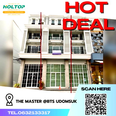 Home office for rent Bangkok : #S1914 For rent The Master @BTS Udomsuk   The Master @BTS Udomsuk 4-storey commercial building  Room type 2 bedrooms, 4 bathrooms 