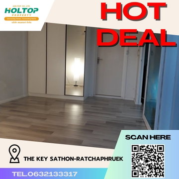 #R1923 ให้เช่า The Key Sathon-Ratchaphruek   เดอะ คีย์ สาทร-ราชพฤกษ์ รูปแบบห้อง 1 ห้องนอน 1 ห้องน้ำ  ขนาดห้อง 30 ตรม. ชั้น 2 วิวสระว่ายน้ำ