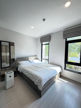 P630 Condo for rent Aspire Asoke-Ratchada, beautiful room, fully furnished, good location near Rama 9, has washing machine, ready to book!