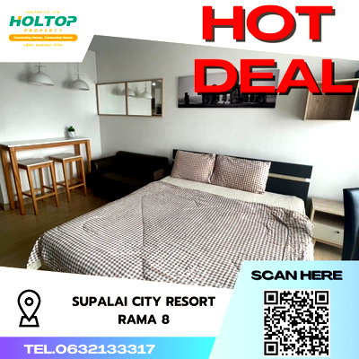 เช่าคอนโด สะพานพระราม 8 : #S2183 ให้เช่า Supalai City Resort Rama 8