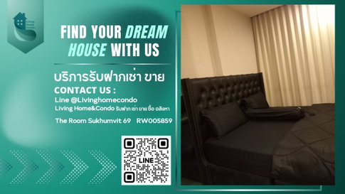 For rent The Room Sukhumvit 69 ห้องสวย เฟอร์ครบ พร้อมเข้าอยู่ LH-RW005859