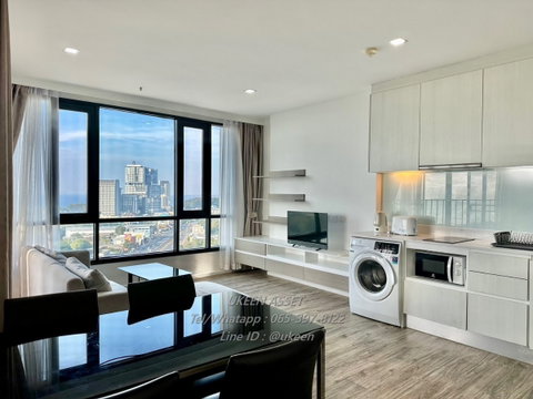 UK01-140 Condo for rent Knightsbridge The Ocean Sriracha, 2 bedrooms, size 63 sq m., corner room, rent only 20,000 baht/month